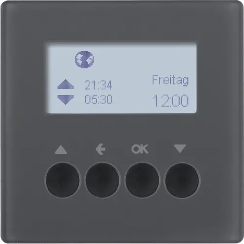 Berker 85741126 schakelklok jaloeziebesturing opzetmodule Q1/Q3/Q7 antraciet