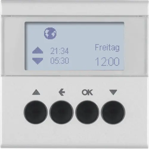Berker 85741183 schakelklok jaloeziebesturing opzetmodule S1/B3/B7 aluminium mat