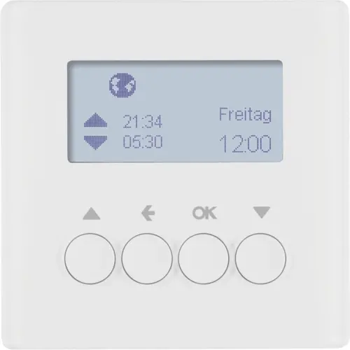 Berker 85741129 schakelklok jaloeziebesturing opzetmodule Q1/Q3/Q7 wit