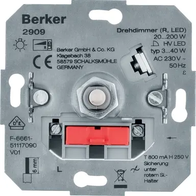 Berker 2909 draaidimmer 20-200 Watt