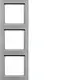 Berker 10136094 afdekraam 3-voudig Q3 aluminium