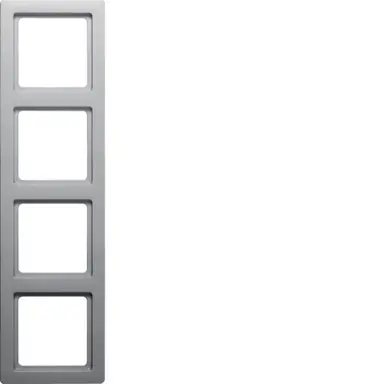 Berker 10146084 afdekraam 4-voudig Q1 aluminium