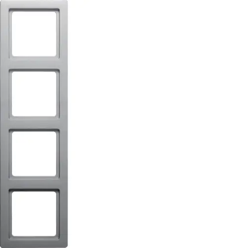 Berker 10146084 afdekraam 4-voudig Q1 aluminium