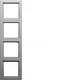 Berker 10146084 afdekraam 4-voudig Q1 aluminium