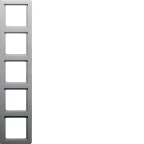 Berker 10156084 afdekraam 5-voudig Q1 aluminium