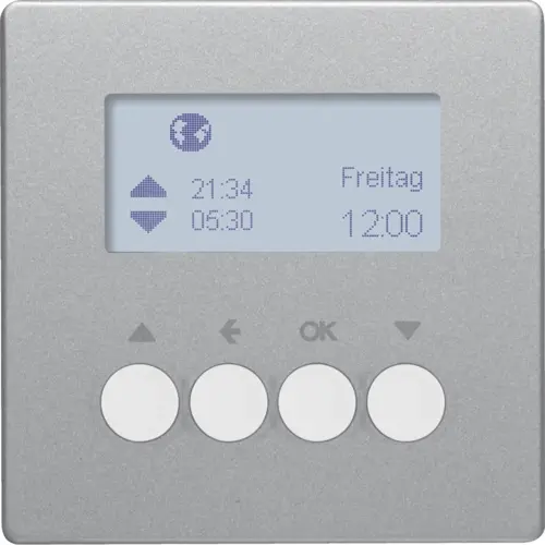 Berker 85741124 schakelklok jaloeziebesturing opzetmodule Q1/Q3/Q7 aluminium