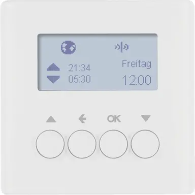 Berker 85745129 KNX-RF schakelklok-opzetmod. jal.bed. berker Q.1/Q.3/Q.7, polarwit