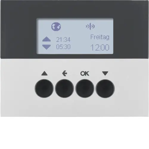 Berker 85745177 KNX-RF schakelklok-opzetmod. jal.bed. berker K.5, aluminium