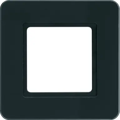 Berker 10116176 afdekraam 1-voudig Q7 glas verlicht zwart