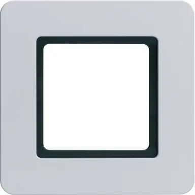 Berker 10116174 afdekraam 1-voudig Q7 verlicht aluminium