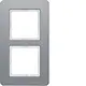 Berker 10126074 afdekraam 2-voudig Q7 aluminium