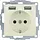 Berker 48038982 wandcontactdoos randaarde 2x USB S1/B3/B7 creme glans