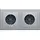 Berker 47206094 wandcontactdoos 2-voudig randaarde compleet voorbedraad voor duo-inbouwdoos Q3 aluminium