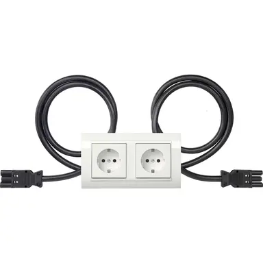 Gira 4931023 wandcontactdoos RA 2-voudig compleet wandgoot Type 10 stekerbaar Standaard 55 breed wit glans