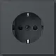 Gira 445367 wandcontactdoos randaarde met verhoogde aanraakbeveiliging TX44 antraciet