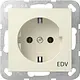 Gira 445801 wandcontactdoos randaarde EDV Systeem 55 creme glans