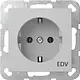 Gira 4458015 wandcontactdoos randaarde EDV Systeem 55 grijs mat