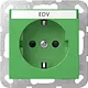 Gira 4462107 wandcontactdoos randaarde EDV Systeem 55 groen glans