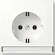Gira 446266 wandcontactdoos randaarde met verhoogde aanraakbeveiliging en tekstkader TX44 wit