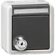 Gira 456930 wandcontactdoos randaarde slot klapdeksel tekstkader opbouw compleet IP44
