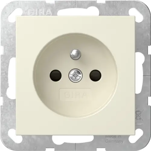 Gira 448501 wandcontactdoos penaarde Belgie verhoogde aanraakbeveiliging Systeem 55 creme glans
