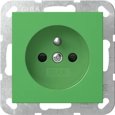 Gira 4485107 wandcontactdoos penaarde Belgie verhoogde aanraakbeveiliging Systeem 55 groen glans