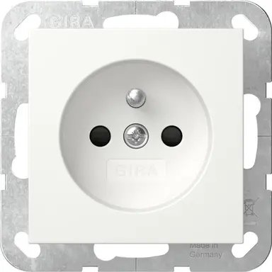 Gira 448527 wandcontactdoos penaarde Belgie verhoogde aanraakbeveiliging Systeem 55 wit mat