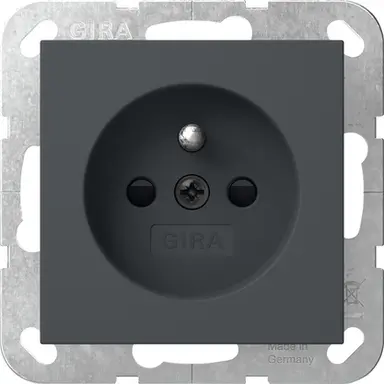 Gira 448528 wandcontactdoos penaarde Belgie verhoogde aanraakbeveiliging Systeem 55 antraciet mat