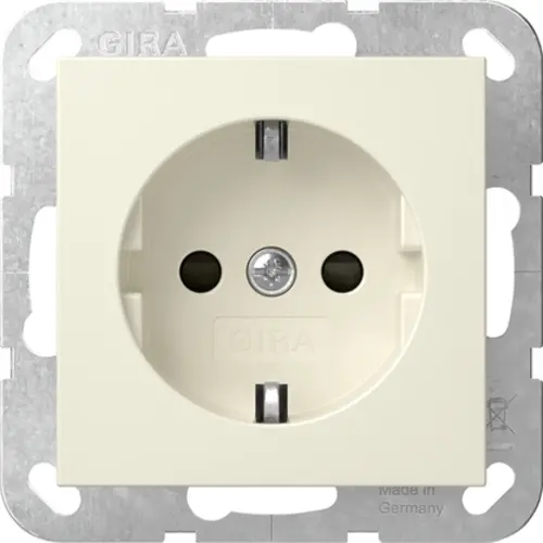 Gira 498101 wandcontactdoos randaarde verhoogde aanraakbeveiliging en 6 mm² aardklem creme