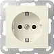 Gira 498101 wandcontactdoos randaarde verhoogde aanraakbeveiliging en 6 mm² aardklem creme