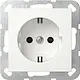 Gira 498103 wandcontactdoos randaarde verhoogde aanraakbeveiliging en 6 mm² aardklem wit