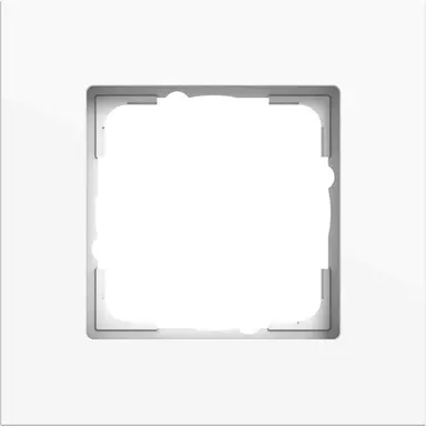 Gira 0211403 afdekraam 1-voudig Esprit aluminium wit glans