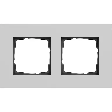 Gira 0212405 afdekraam 2-voudig Esprit aluminium grijs mat