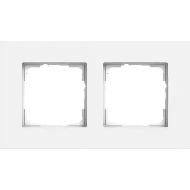 Gira 0212407 afdekraam 2-voudig Esprit aluminium wit mat