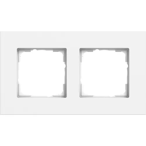 Gira 0212407 afdekraam 2-voudig Esprit aluminium wit mat