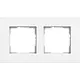 Gira 0212407 afdekraam 2-voudig Esprit aluminium wit mat