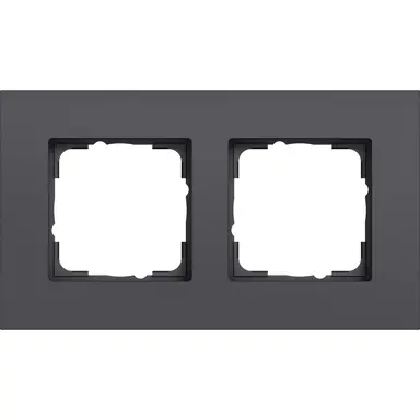 Gira 0212408 afdekraam 2-voudig Esprit aluminium antraciet mat