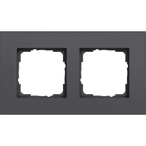 Gira 0212408 afdekraam 2-voudig Esprit aluminium antraciet mat
