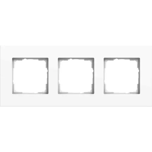 Gira 0213403 afdekraam 3-voudig Esprit aluminium wit glans