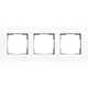 Gira 0213403 afdekraam 3-voudig Esprit aluminium wit glans