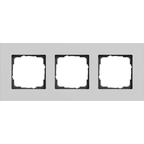 Gira 0213405 afdekraam 3-voudig Esprit aluminium grijs mat