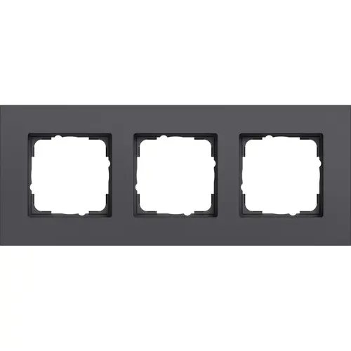 Gira 0213408 afdekraam 3-voudig Esprit aluminium antraciet mat