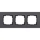 Gira 0213408 afdekraam 3-voudig Esprit aluminium antraciet mat
