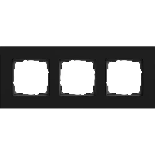 Gira 0213409 afdekraam 3-voudig Esprit aluminium zwart mat