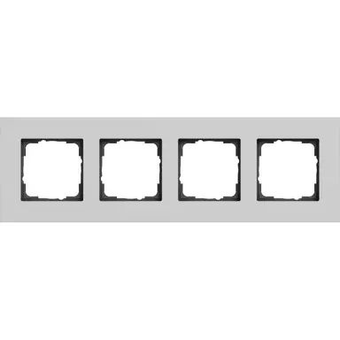 Gira 0214405 afdekraam 4-voudig Esprit aluminium grijs mat