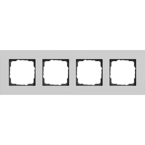 Gira 0214405 afdekraam 4-voudig Esprit aluminium grijs mat