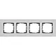 Gira 0214405 afdekraam 4-voudig Esprit aluminium grijs mat