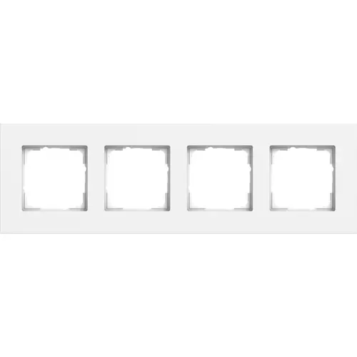 Gira 0214407 afdekraam 4-voudig Esprit aluminium wit mat