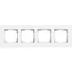 Gira 0214407 afdekraam 4-voudig Esprit aluminium wit mat