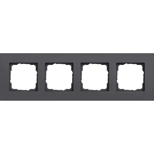Gira 0214408 afdekraam 4-voudig Esprit aluminium antraciet mat